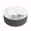 Table basse ronde moderne mobile avec roulettes, 2 tiroirs-2052296077