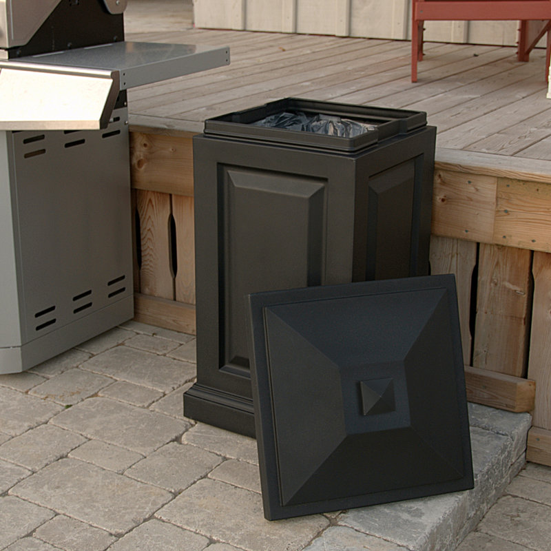 Arianda 45 Gallon Plastic Deck Box, Black