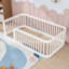 Lit simple en bois avec clôture-1471106145