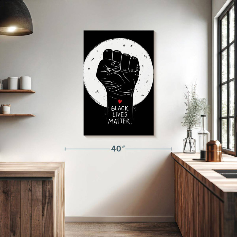 Khadjiah Racial Equality Slogan, 39" H x 26" W