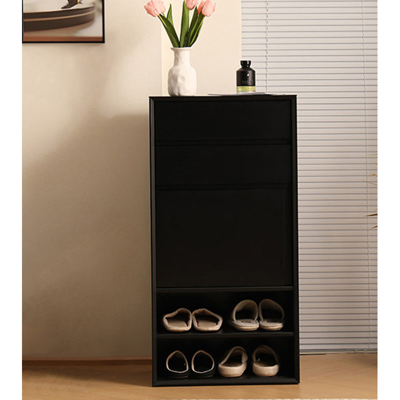 Armoire à chaussures minimaliste moderne en bois massif multifonctionnel