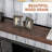 HOMCOM 48 Inch Fireplace Mantel, Floating Farmhouse Solid Fir Wood Shelf, Handmade Heavy Duty Wall Mounted Shelf, With Metal Bracket, Walnut Brown