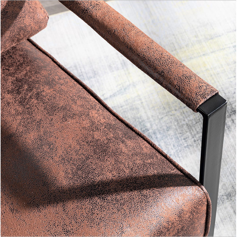 Chaise d'appoint classique Mid Century, Brun