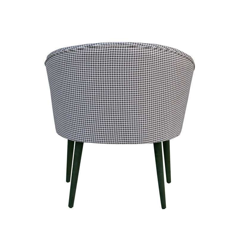 Plum Upholstered Barrel Chair, Bottle Green