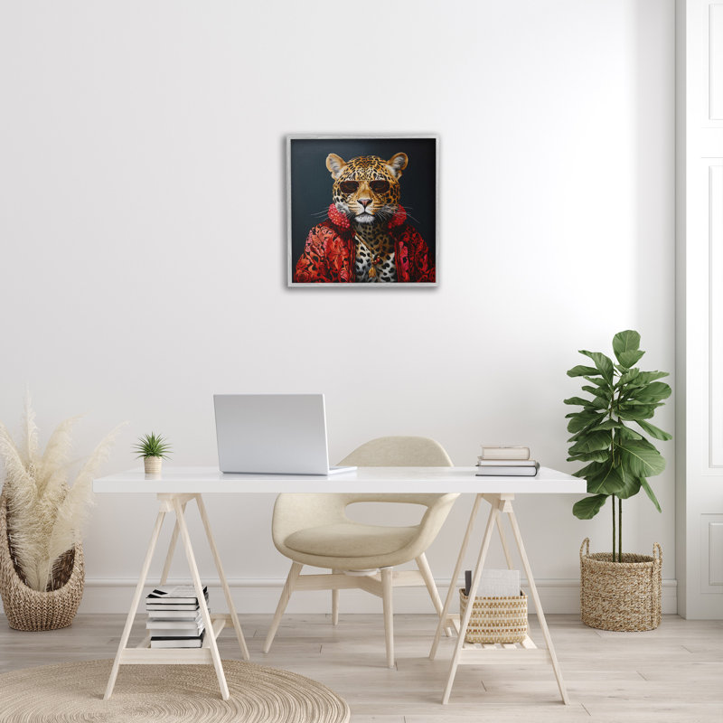 Tendance léopard encadrée par Giclee par Lazar Studio, Estampe numérique Farmhouse, H 24 po x l 24 po