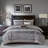 7 Piece Jacquard Comforter Set Grey/Taupe