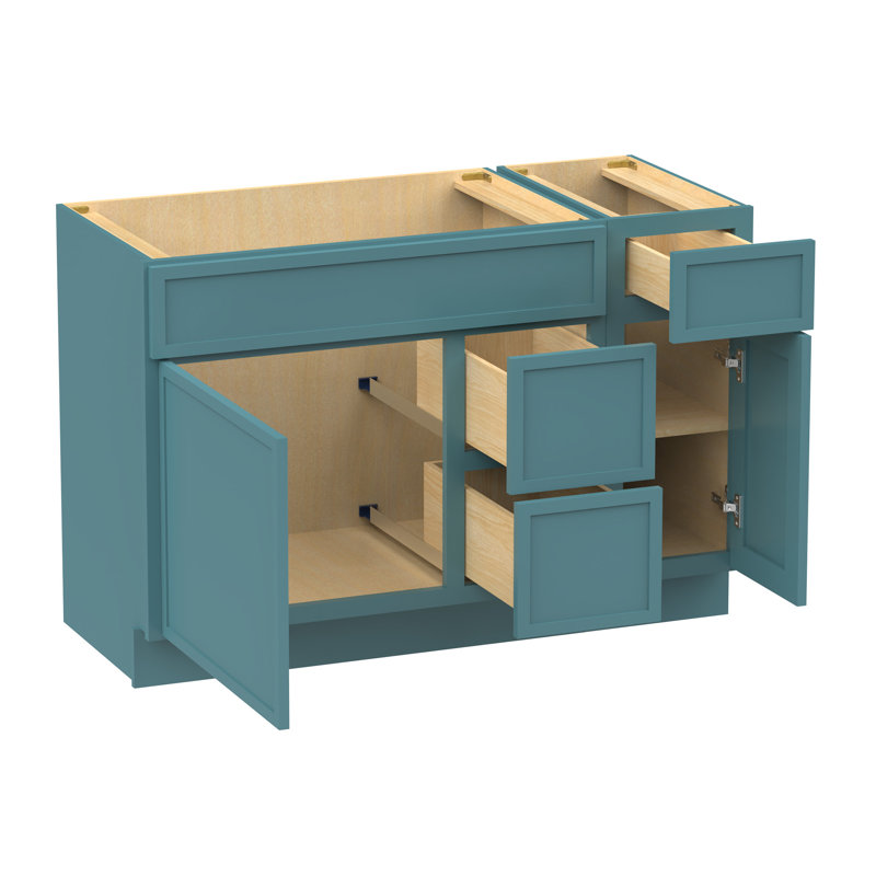 Base de meuble-lavabo simple 48 po seulement, Sarcelle