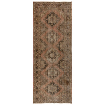 Tapis de couloir tribal de style tribal fabriqué en Turquie dans les couloirs des années 1960
