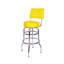 Tabouret de bar rotatif à dossier double avec anneaux Retro Home-10955878
