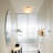 Mid-century Modern Beige Semi Flush Mount Ceiling Light-116510845