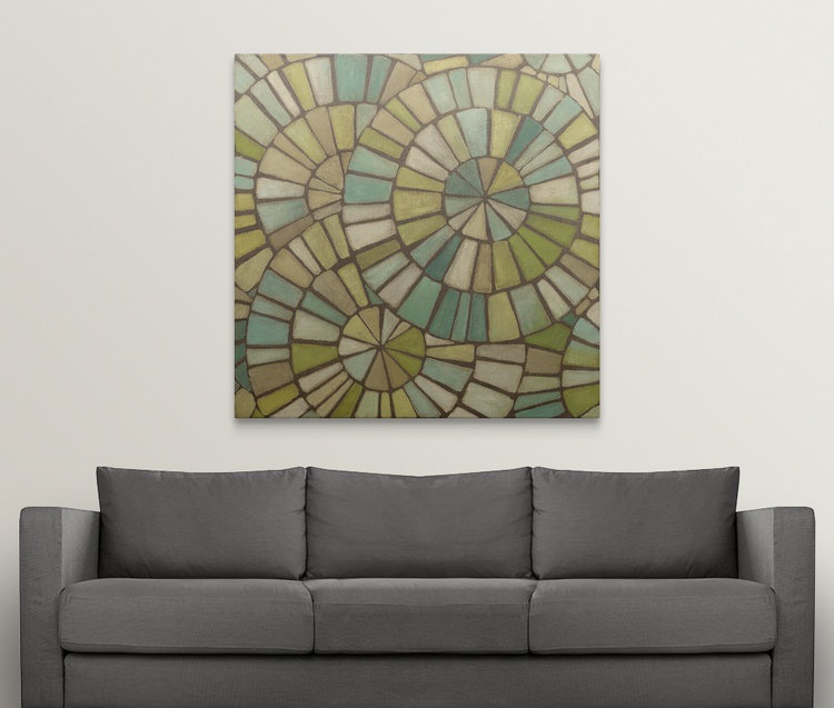 « ii » megan meagher, impression Kaleidoscopic Sea, H 35 po x l 35 po x P 1,5 po, Toile