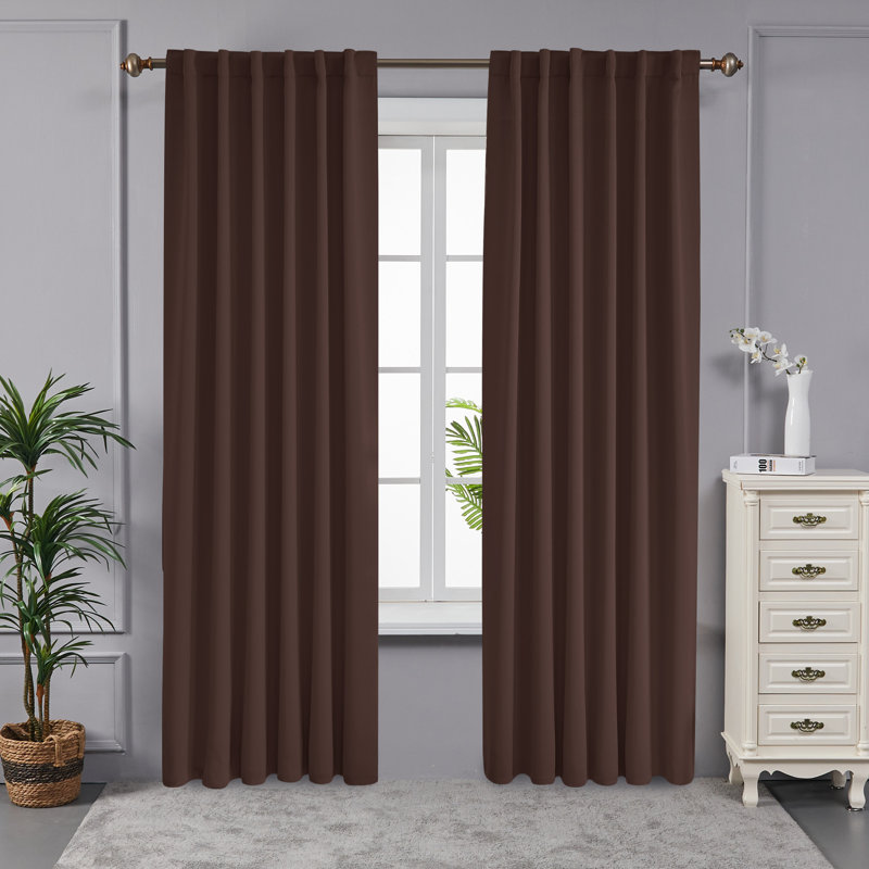 Maksymilan Room Darkening Curtain Pair, 38" W x 72" L, Lavender Pink