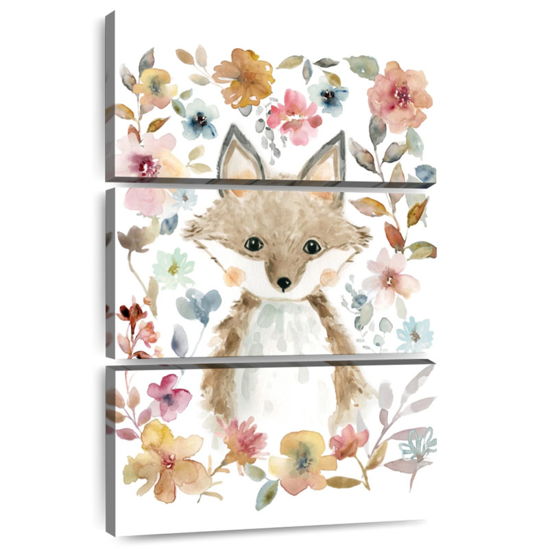 Brampt Flowers And Friends Fox, 32" H x 20" W