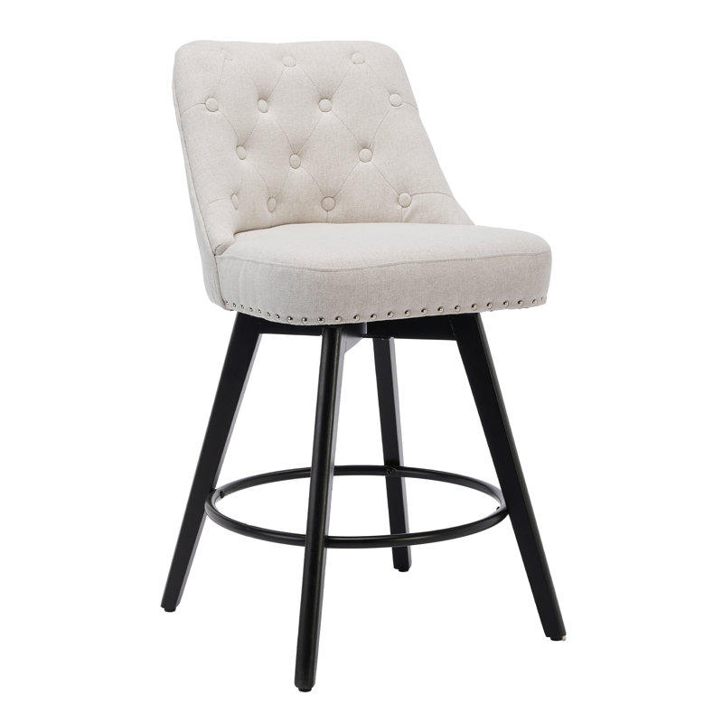 Upholstered Swivel Accent Chair, Beige