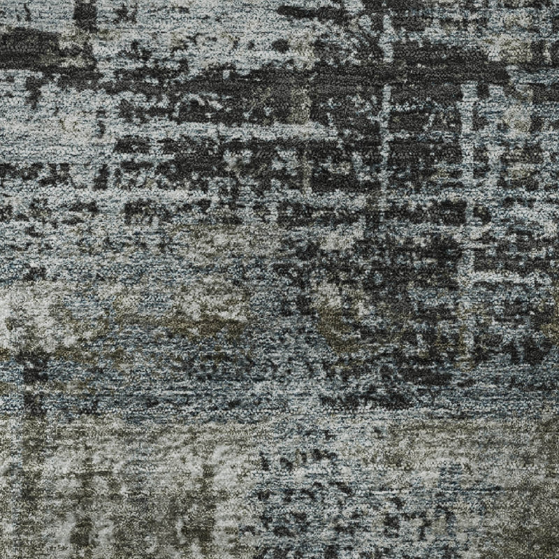 Tapis géométrique de qualité supérieure lavable à la machine Mouton, Rond 8 pi