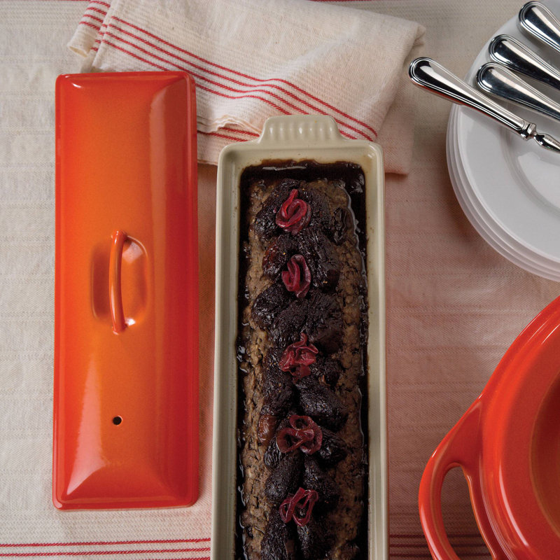 Le Creuset Enameled Cast Iron 1.5 Qt Pate Terrine with Lid, Cerise