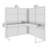 Easy Office L-Shaped Desk Workstation with Panels Cubicle - Reversible-49662990