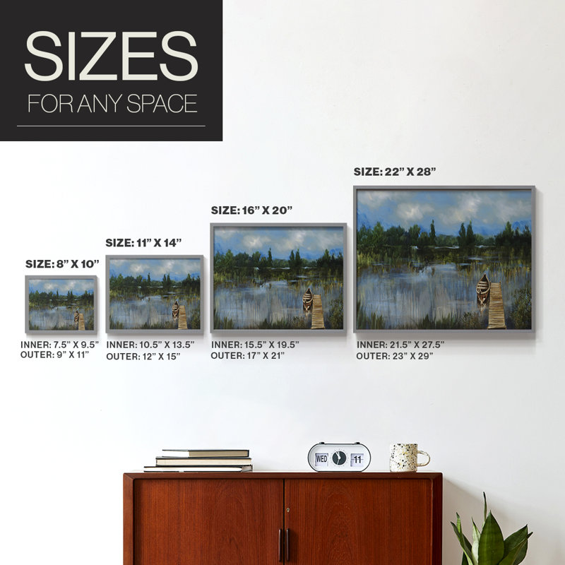 A Quiet Place -Framed Print - Restickable, Gray, 22" H x 28" W