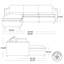 Canapé modulaire en L avec coussins amovibles l 99,25 po Fleetwood-138000607