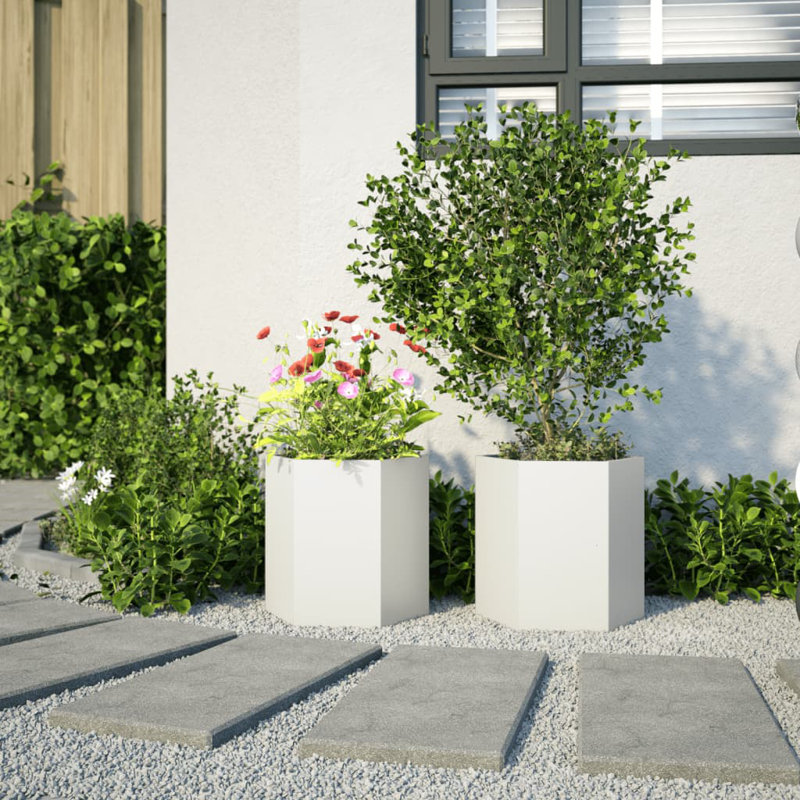 Arzate Planter Box, White 