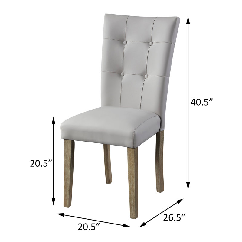 Chaise parsons capitonnée Mikkel en gris