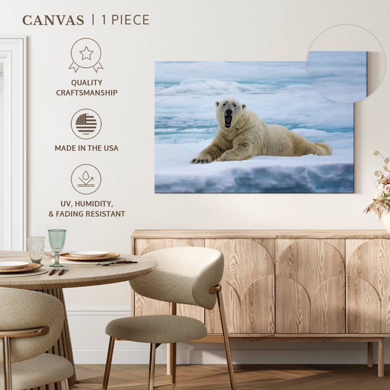 L'ours polaire se réveille, H 8 po x l 12 po