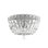 Petit Crystal Deluxe 3 Light 8in x 6in Flush Mount in Polished Gold with Clear Radiance Crystals