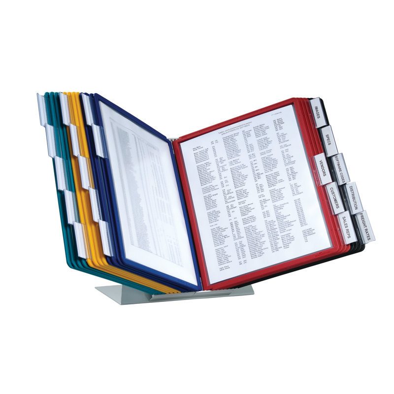 Système de référence de bureau durable à 40 pochettes VARIO - format lettre 20 double face