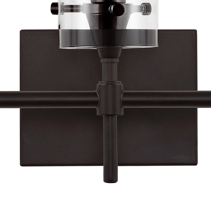 Chuperosa Bohemian Farmhouse Iron/Glass LED Vanity, Oil Rubbed Bronze, 3
