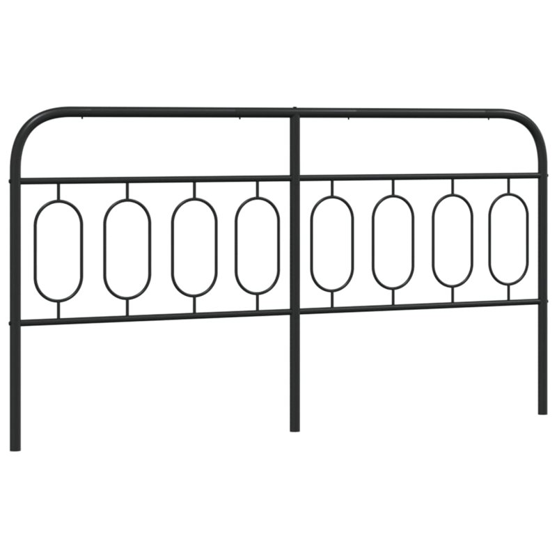 Vidaxl Metal Replace Headboard, Black, 100cm H x 187cm W x 3cm D