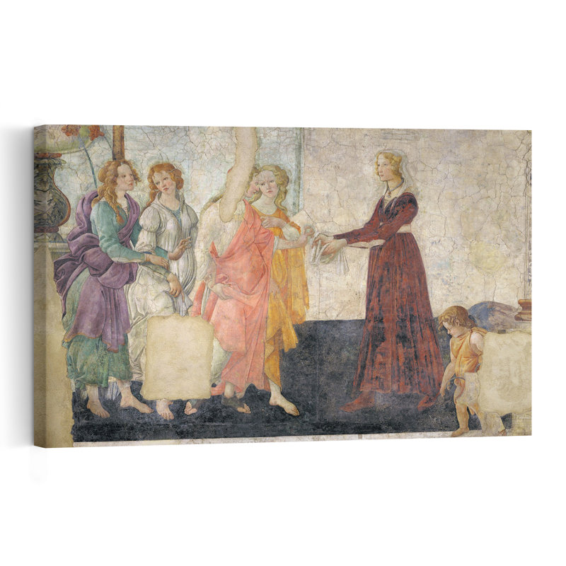 Venus And The Graces Offering Gifts To A Young Girl, 1486 Abstract Contemporary Landscape Wall Art Print