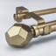 Rukshan Gold Iron Adjustable 1.12'' Double Curtain Rod-1670488458