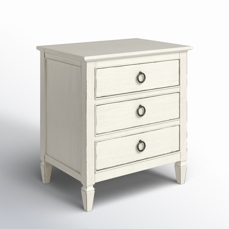 Summer Hill 3 - Drawer Nightstand, Cotton-Hued