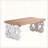 47" Rectangular Wood Scroll Base Coffee Table-1619214842