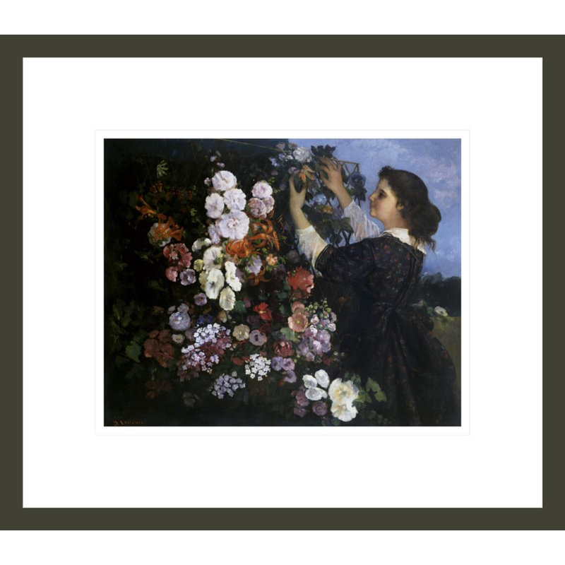 «The Trellis» par Gustave Courbet, impression giclée sur cadre, H 13,75 po x l 15,69 po