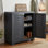 Adjustable 25.5" Plastic 1-Shelf Freestanding Garage Storage Cabinet