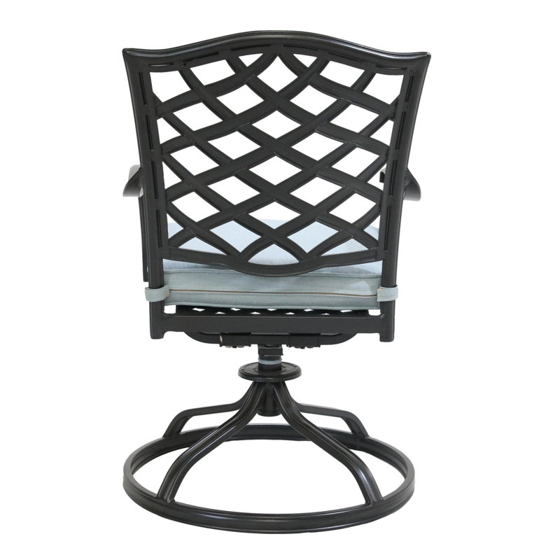 Chaise de salle à manger pivotante, ensemble de 2, Bleu clair
