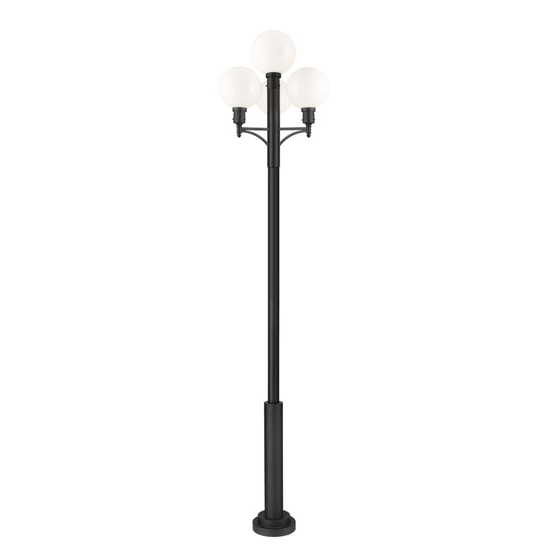 Laurent 1 Light Outdoor Post Mount Fixture in Black