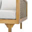 Lit de jour à accoudoirs, matériau en bois, coussins gris à eau, chaise de piscine à panneaux à lattes, 68,74 l 31,69 p 24,41 h, assemblage requis avec, construction, X