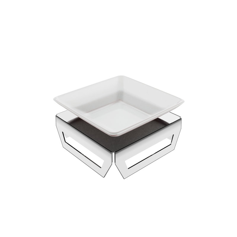 Porte-savon Edon, Chrome poli