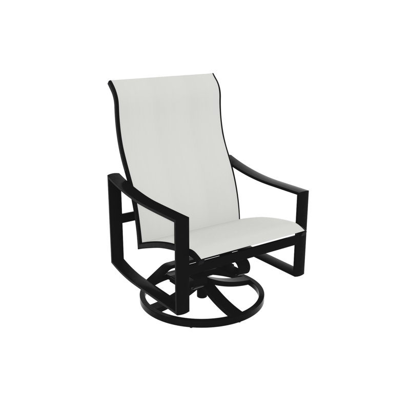 Fauteuil de patio pivotant Kenzo, Bogota, Obsidienne