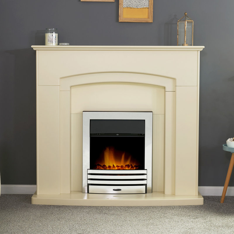 Adam 50.7cm W Fireplace Insert with 6824.28 BTU, Chrome