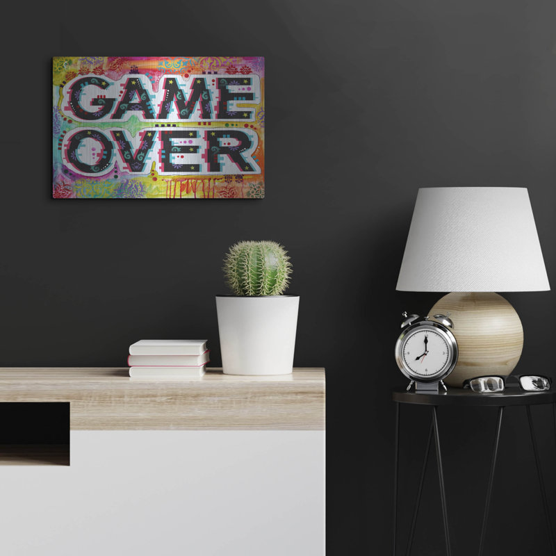 Red Barrel Studio® 'Game Over' by Dean Russo Metal Wall Art, 16" H x 24" W