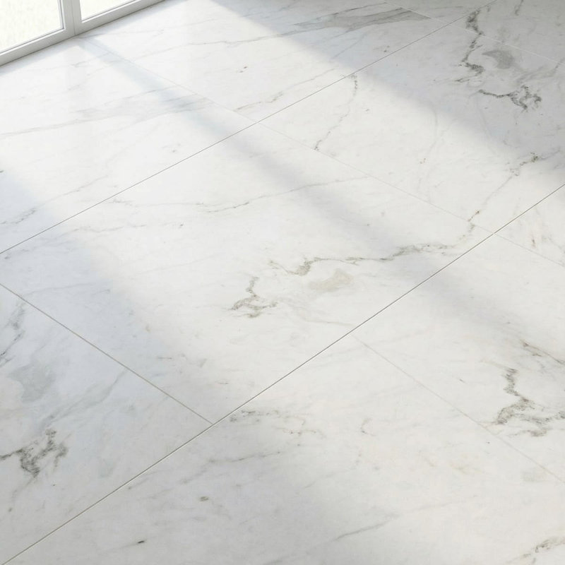 Daphne White Honed 24x24 Marble Tile
