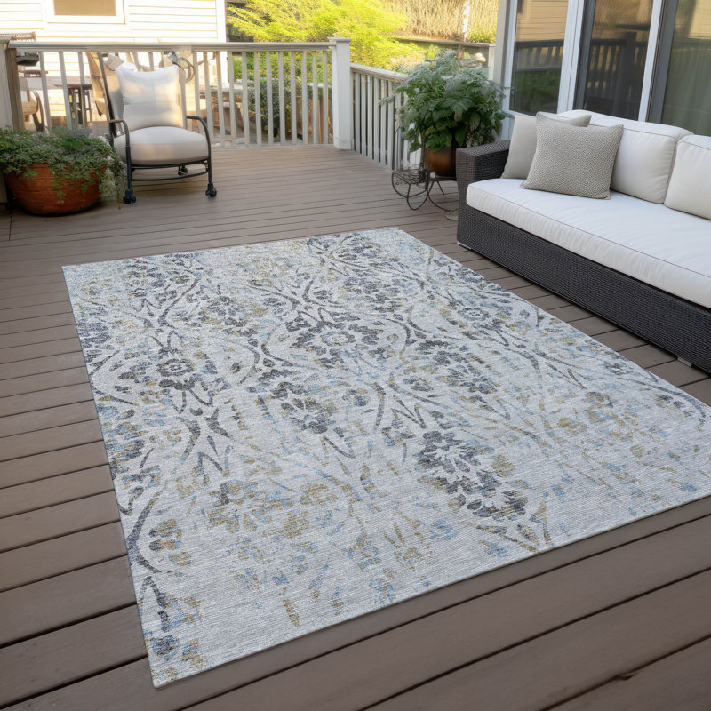 Tapis intérieur / extérieur Maliana, Rectangle 2 pi 6 po x 3 pi 10 po