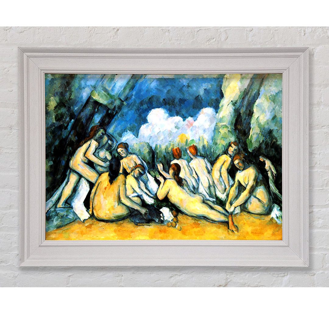 Gerahmtes Leinwandbild Cezanne Large Bathers