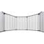 Barrière ajustable de 150 po. Clôture en métal à 6 panneaux pour arbre de Noël, escaliers, maison. Maison de foyer configurable, foyer, escalier.-116850044