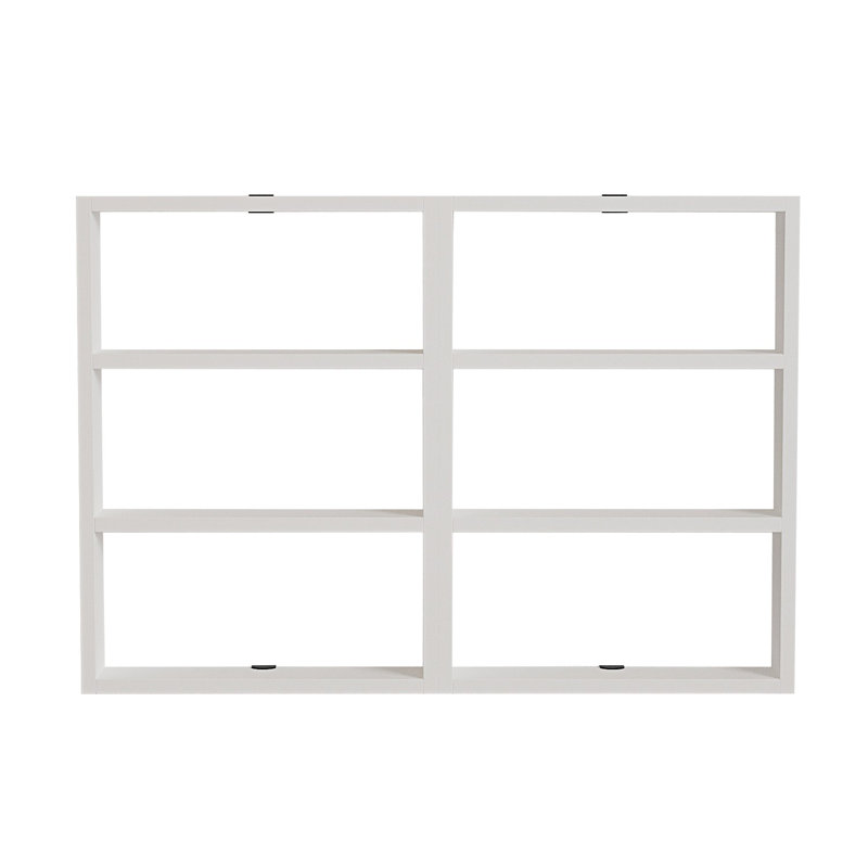 Tablette murale Laural, 33,3 po x 23,6 po x 3,5 po | 100% panneau de particules enduit de mélamine, épaisseur: 0,7 pouce | Nombreuses tablettes pour un rangement et une présentation élégants | Design scandinave, parfait pour la maison ou le bureau