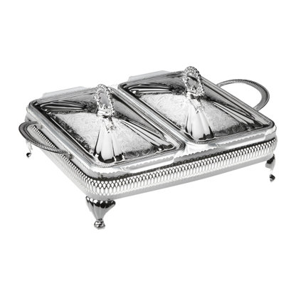 English Silver Plated Queen Anne Condiment Holder