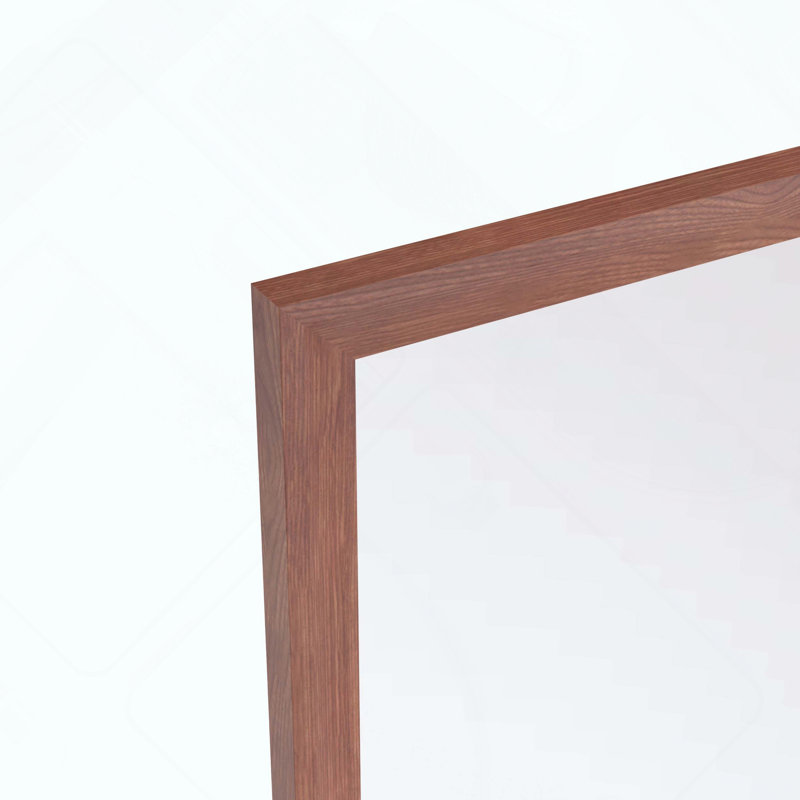 Oversized Rectangle Bathroom Mirror with Walnut Frame, 60" x 30", Walnut